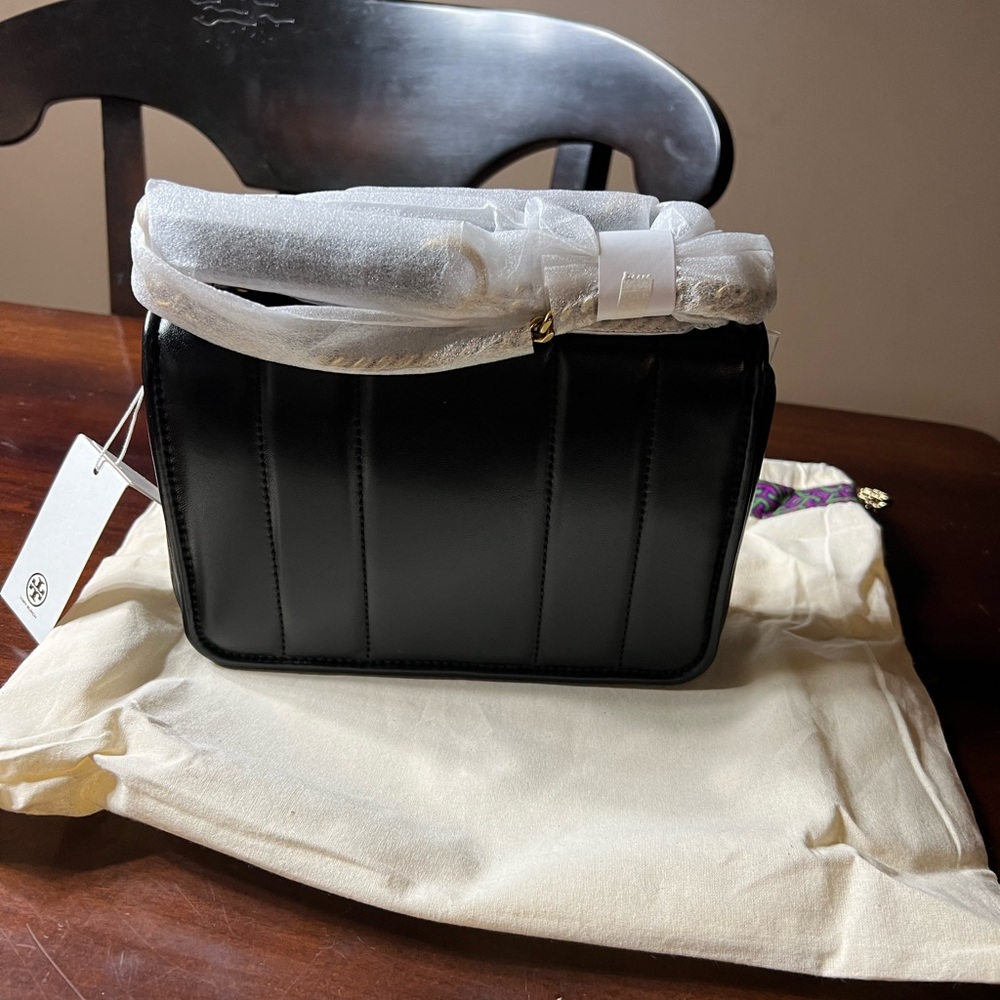 Tory Burch Kira Chain Quilted black NEW - Picture 12 of 13